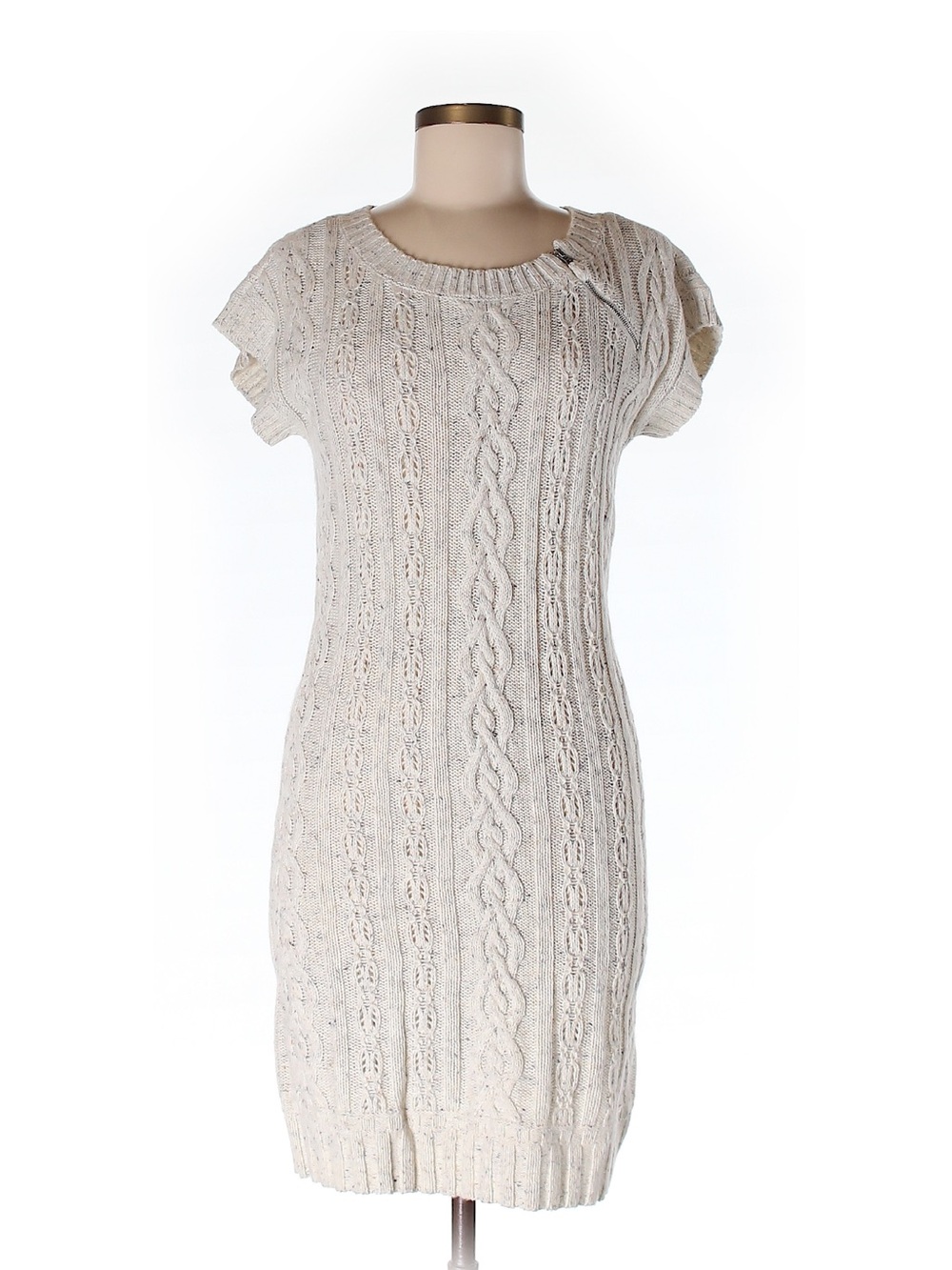 Tommy Hilfiger Beige Cable Knit Sweater Dress | Size S